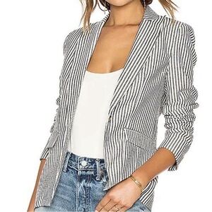 Scotch & Soda Pinstripe Blazer in Navy and White